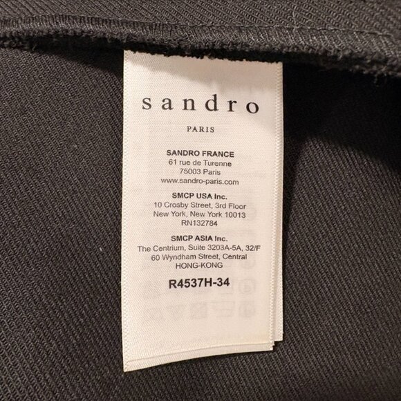 Sandro Paris Reem Lace Dress in Burgundy and Black, Sz Sm - Picture 5 of 6